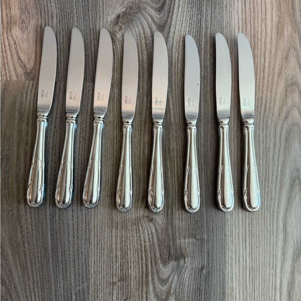 8 Dinner Knives Mikasa Wellington Stainless Korea